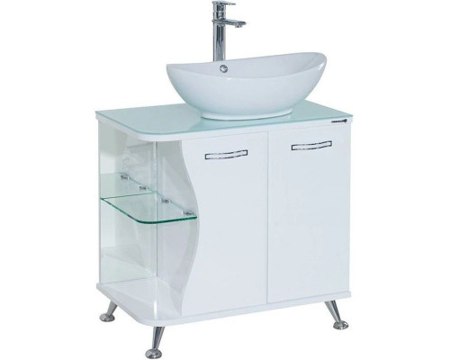 Купить Тумба с раковиной белый глянец 71 см Bellezza Рио 4633611241010 + 4620008193823 в магазине сантехники Santeh-Crystal.ru