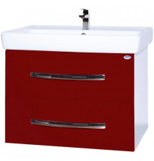 Тумба с раковиной красный глянец/белый глянец 60 см Bellezza Рокко 4635309670034 + 4620000148562