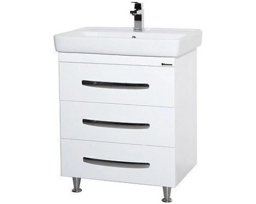 Купить Тумба с раковиной белый глянец 60 см Bellezza Рокко 4635309660011 + 4620000148562 в магазине сантехники Santeh-Crystal.ru