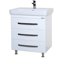 Тумба с раковиной белый глянец 70 см Bellezza Рокко 4635311660016 + 4620000148555