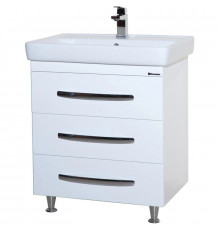 Тумба с раковиной белый глянец 70 см Bellezza Рокко 4635311660016 + 4620000148555