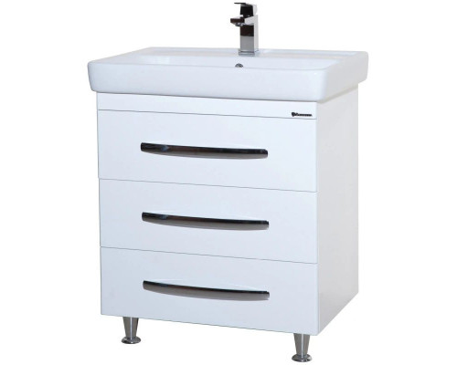 Заказать Тумба с раковиной белый глянец 70 см Bellezza Рокко 4635311660016 + 4620000148555 в магазине сантехники Santeh-Crystal.ru