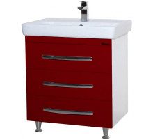 Тумба с раковиной красный глянец/белый глянец 70 см Bellezza Рокко 4635311660030 + 4620000148555