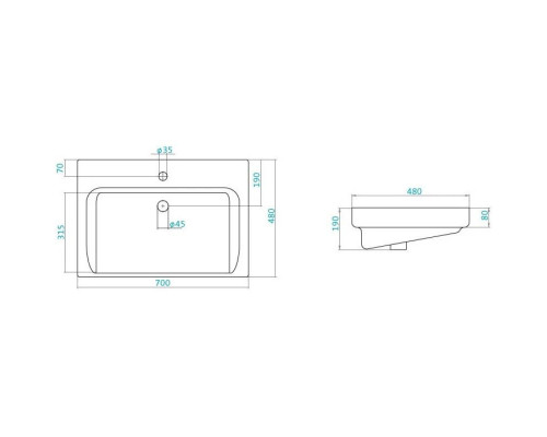 Заказать Тумба с раковиной красный глянец/белый глянец 70 см Bellezza Рокко 4635311660030 + 4620000148555 в магазине сантехники Santeh-Crystal.ru