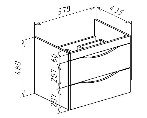 Заказать Тумба с раковиной орех 60,5 см Bellezza Санриса 4630109180431 + 4690311076861 в магазине сантехники Santeh-Crystal.ru