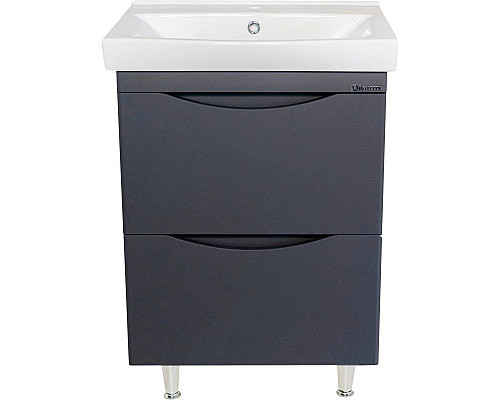 Заказать Тумба с раковиной серебро 60,5 см Bellezza Санриса 4630109660360 + 4690311076861 в магазине сантехники Santeh-Crystal.ru
