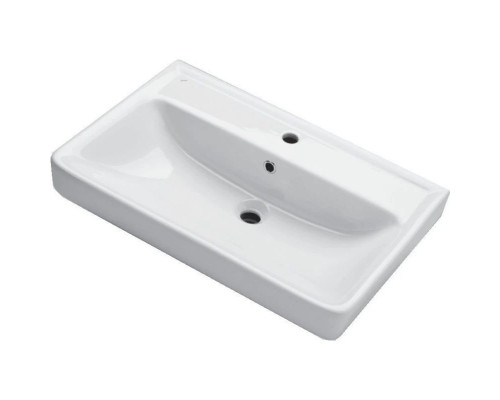 Приобрести Тумба с раковиной белый глянец 70 см Bellezza Сиена 4633911310010 + 4620000148555 в магазине сантехники Santeh-Crystal.ru