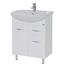 Тумба с раковиной белый глянец 66,5 см Bellezza Стелла 4636010090012 + 4620000141426