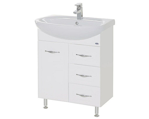Santeh-Crystal.ru: Тумба с раковиной белый глянец 66,5 см Bellezza Стелла 4636010140014 + 4620000141426 Приобрести Тумба с раковиной белый глянец 66,5 см Bellezza Стелла 4636010140014 + 4620000141426 в магазине сантехники Santeh-Crystal.ru