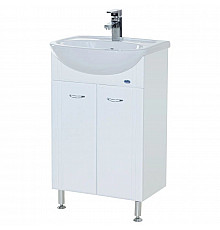 Тумба с раковиной белый глянец 55,6 см Bellezza Уют 4635008240019 + 4620008192765