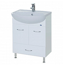 Тумба с раковиной белый глянец 55,6 см Bellezza Уют 4635008070012 + 4620008192765