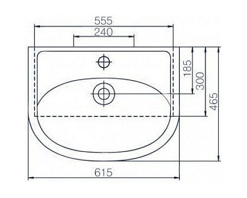 Купить Тумба с раковиной белый глянец 61,5 см Bellezza Уют 4635009240018 + 4620008192772 в магазине сантехники Santeh-Crystal.ru