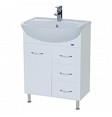 Тумба с раковиной белый глянец 61,5 см Bellezza Уют 4635009140011 + 4620008192772