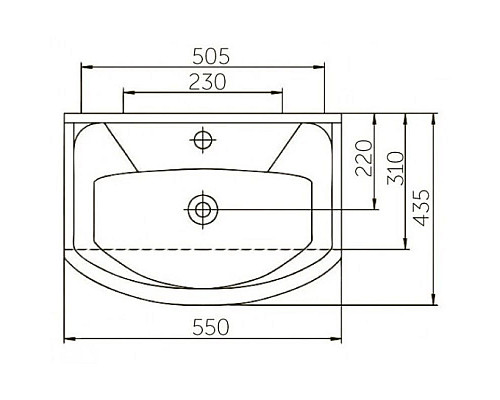 Купить Тумба с раковиной белый глянец 55 см Bellezza Элеганс 4638608240014 + 4620008195551 в магазине сантехники Santeh-Crystal.ru