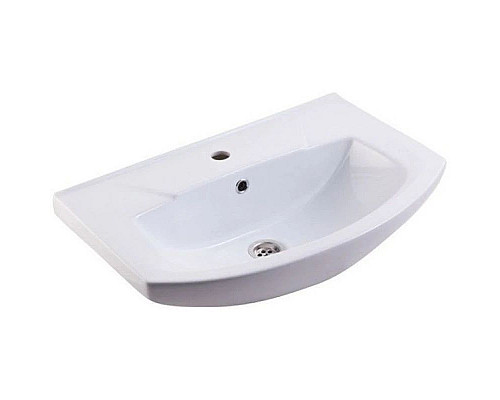 Купить Тумба с раковиной бежевый глянец/белый глянец 66 см Bellezza Элеганс 4638610240071 + 4620008192475 в магазине сантехники Santeh-Crystal.ru