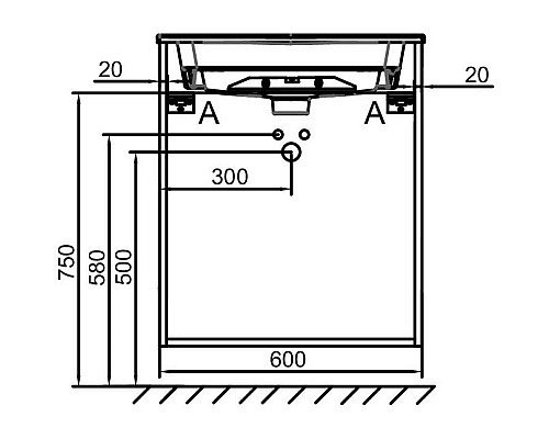 Купить Тумба серый антрацит 60 см Jacob Delafon Odeon Rive Gauche EB2530-R8-N14 в магазине сантехники Santeh-Crystal.ru