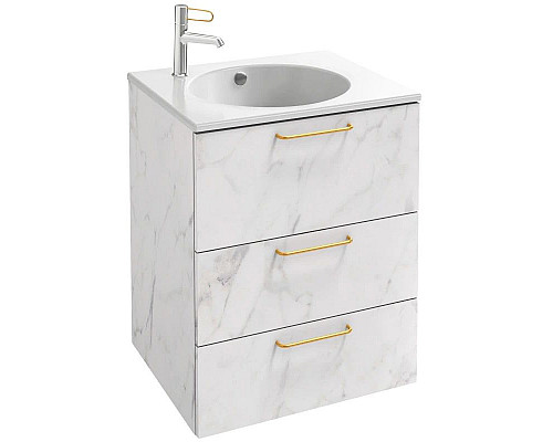 Заказать Тумба белый мрамор 60 см Jacob Delafon Odeon Rive Gauche EB2530-R8-NR4 в магазине сантехники Santeh-Crystal.ru