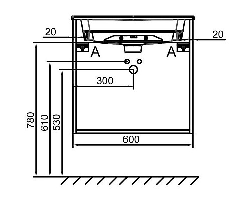 Заказать Тумба оливковый матовый 60 см Jacob Delafon Odeon Rive Gauche EB2520-R5-M47 в магазине сантехники Santeh-Crystal.ru
