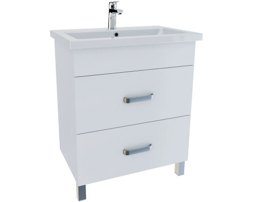 Купить Тумба с раковиной белый глянец 70 см IDDIS Custo New NCU70W0i95K в магазине сантехники Santeh-Crystal.ru