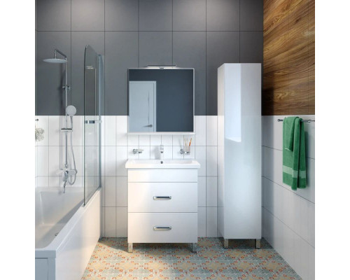 Купить Тумба с раковиной белый глянец 70 см IDDIS Custo New NCU70W0i95K в магазине сантехники Santeh-Crystal.ru