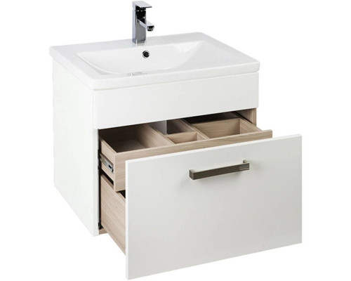 Купить Тумба с раковиной белый глянец 60 см IDDIS Mirro New NMIR60Wi95K в магазине сантехники Santeh-Crystal.ru