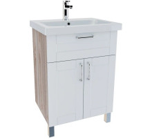 Тумба с раковиной белый глянец/дерево 60,5 см IDDIS Sena New NSE60W2i95K