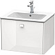 Приобрести Тумба белый глянец 62 см Duravit Brioso BR400102222 в магазине сантехники Santeh-Crystal.ru