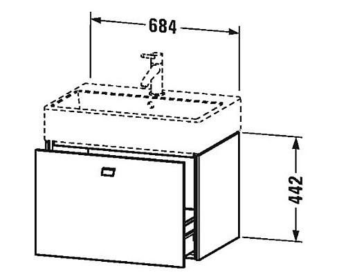 Купить Тумба тауп матовый 68,4 см Duravit Brioso BR405401091 в магазине сантехники Santeh-Crystal.ru