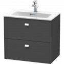Тумба графит матовый 62 см Duravit Brioso BR411001049