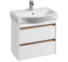 Тумба белый глянец/дуб эндгрейн 61,6 см Акватон Нортон 1A248801NT010