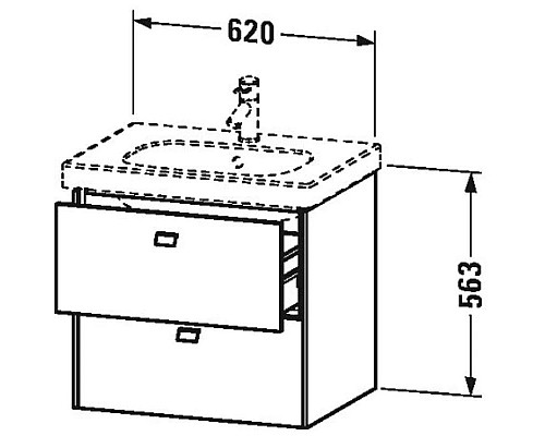 Заказать Тумба дуб 62 см Duravit Brioso BR414501030 в магазине сантехники Santeh-Crystal.ru