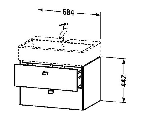 Заказать Тумба тауп матовый 68,4 см Duravit Brioso BR415401091 в магазине сантехники Santeh-Crystal.ru