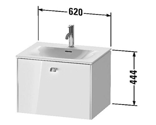 Купить Тумба тауп матовый 62 см Duravit Brioso BR421009191 в магазине сантехники Santeh-Crystal.ru