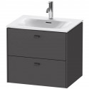 Тумба графит матовый 62 см Duravit Brioso BR431004949