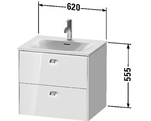 Приобрести Тумба тауп матовый 62 см Duravit Brioso BR431009191 в магазине сантехники Santeh-Crystal.ru