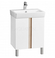 Тумба дуб верона/белый глянец 56,7 см Акватон Кантри 1A257401AHB20