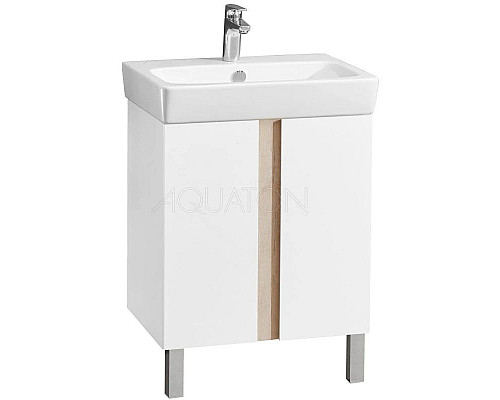 Купить Тумба дуб верона/белый глянец 56,7 см Акватон Кантри 1A257401AHB20 в магазине сантехники Santeh-Crystal.ru