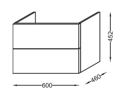 Заказать Тумба белый 60 см Jacob Delafon Vox EB2080-R1-N18 в магазине сантехники Santeh-Crystal.ru