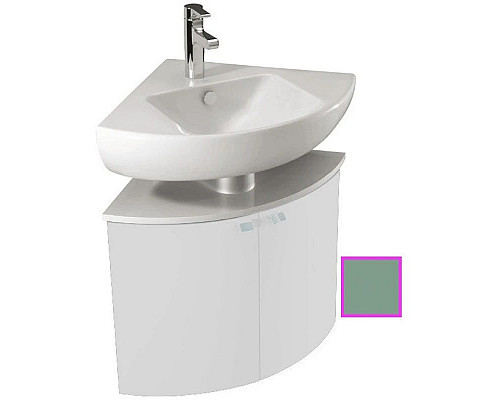 Купить Угловая тумба оливковый глянец 67,9 см Jacob Delafon Odeon Up EB864-G95 в магазине сантехники Santeh-Crystal.ru