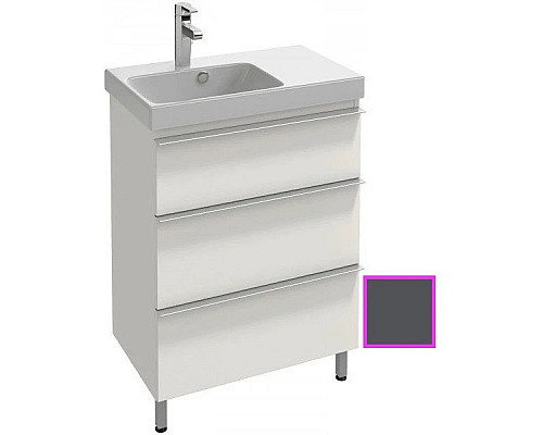 Приобрести Тумба серый антрацит глянец 62 см Jacob Delafon Odeon Up EB991G-442 в магазине сантехники Santeh-Crystal.ru