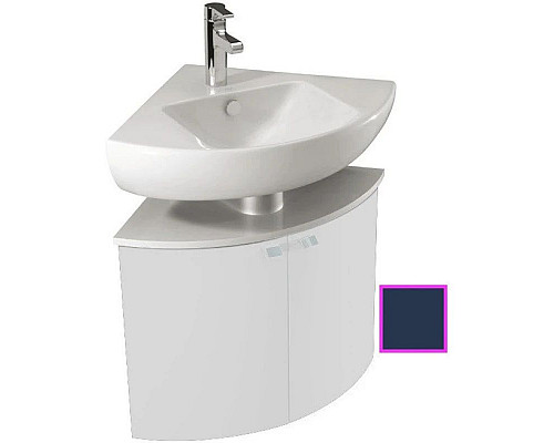 Приобрести Угловая тумба темно-синий глянец 67,9 см Jacob Delafon Odeon Up EB864-G98 в магазине сантехники Santeh-Crystal.ru