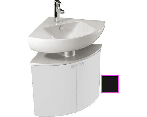 Купить Угловая тумба черный матовый 67,9 см Jacob Delafon Odeon Up EB864-M61 в магазине сантехники Santeh-Crystal.ru