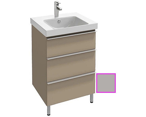 Приобрести Тумба серый титан глянец 57 см Jacob Delafon Odeon Up EB990-N21 в магазине сантехники Santeh-Crystal.ru