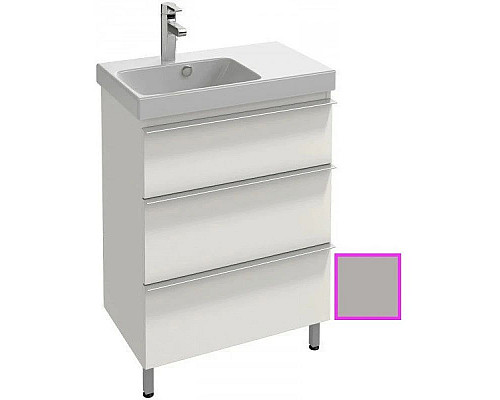 Приобрести Тумба серый титан глянец 62 см Jacob Delafon Odeon Up EB991G-N21 в магазине сантехники Santeh-Crystal.ru