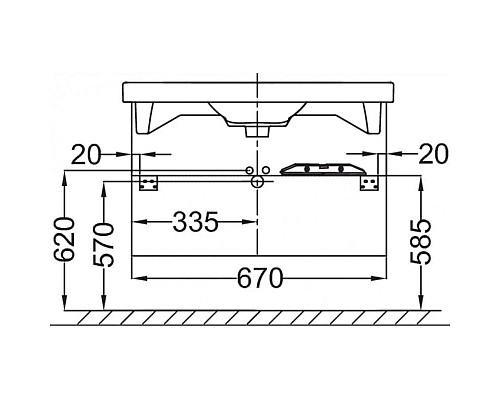 Заказать Тумба серый титан глянец 67 см Jacob Delafon Odeon Up EB860-N21 в магазине сантехники Santeh-Crystal.ru