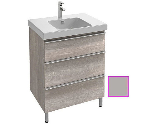 Купить Тумба серый титан глянец 67 см Jacob Delafon Odeon Up EB992-N21 в магазине сантехники Santeh-Crystal.ru