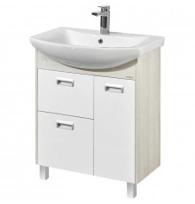 Тумба с раковиной белый глянец/дуб сомерсет 71,5 см Акватон Бекка 1A2087K1BAC20