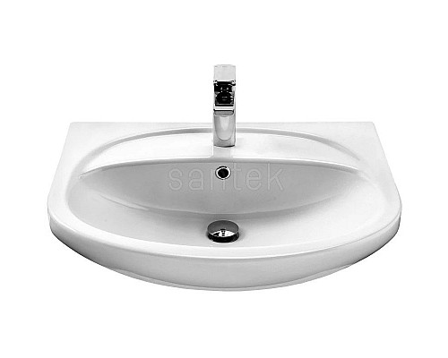 Заказать Тумба с раковиной белый глянец 66,5 см с бельевой корзиной Акватон Норма 1A0549K1NO010 в магазине сантехники Santeh-Crystal.ru