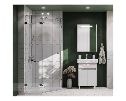 Купить Тумба с раковиной белый глянец/ясень фабрик 60 см Акватон Верди 1A2077K1VDAV0 в магазине сантехники Santeh-Crystal.ru