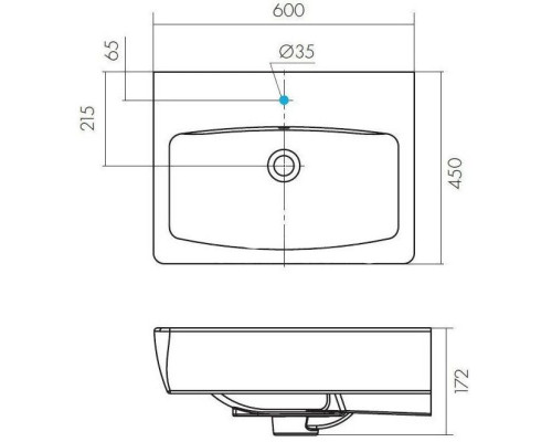 Купить Тумба с раковиной белый глянец/ясень фабрик 60 см Акватон Верди 1A2077K1VDAV0 в магазине сантехники Santeh-Crystal.ru